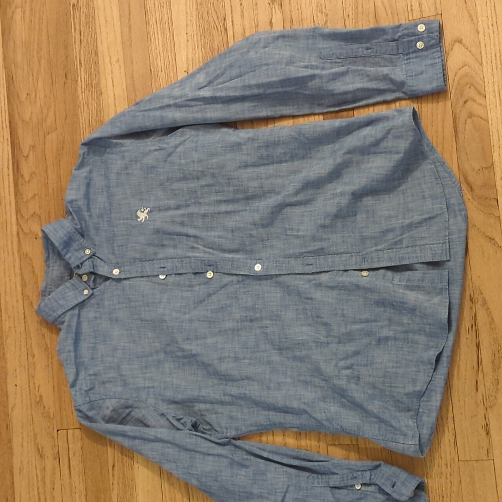 Men's button-down Express blue shirt size large